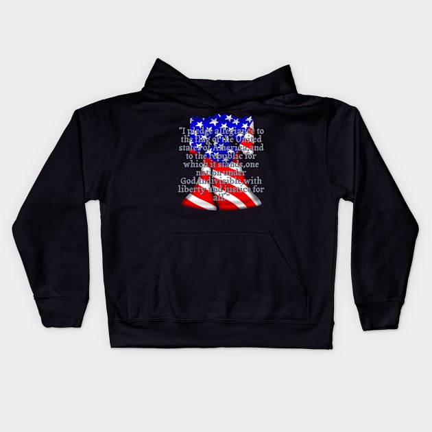 The pledge of allegiance Kids Hoodie by Chillateez 